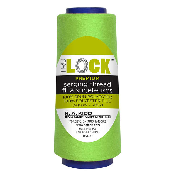 TRULOCK Premium Serging Thread 1500m - Bright Lime Green