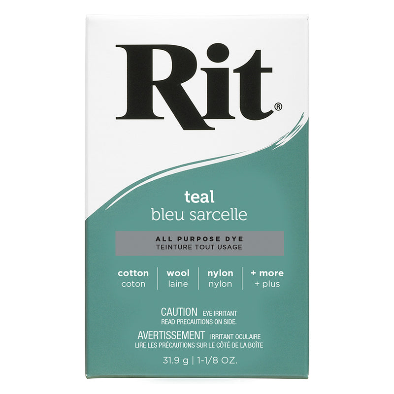 RIT All Purpose Powder Dye - Teal - 31.9g (1 1/8 oz)