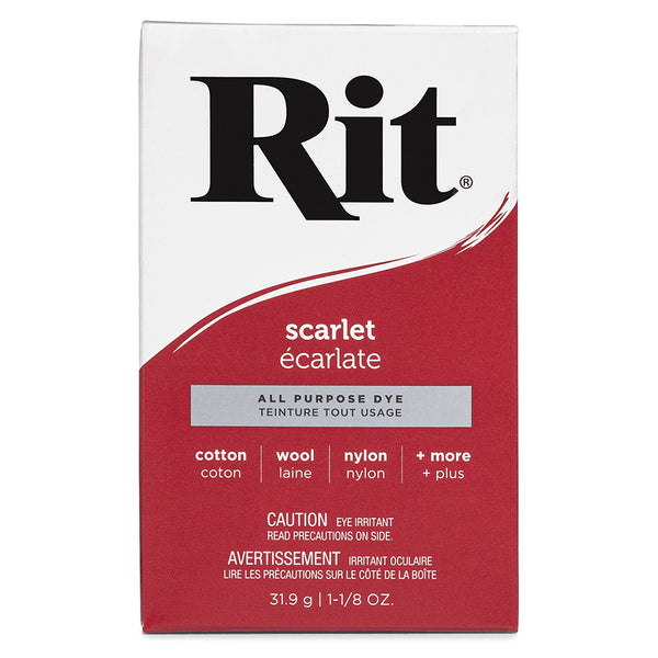 RIT All Purpose Powder Dye - Scarlet - 31.9g (1 1/8 oz)