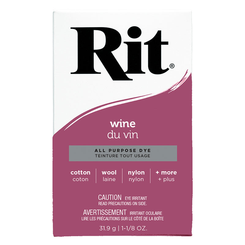 RIT All Purpose Powder Dye - Wine - 31.9g (1 1/8 oz)