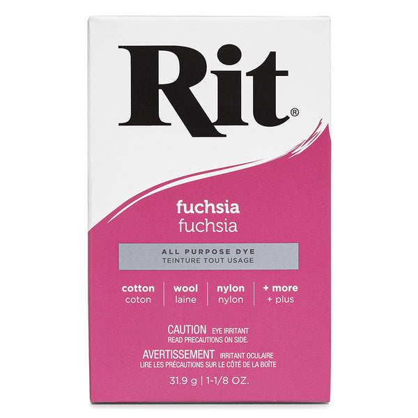 RIT All Purpose Powder Dye - Fuchsia - 31.9g (1 1/8 oz)