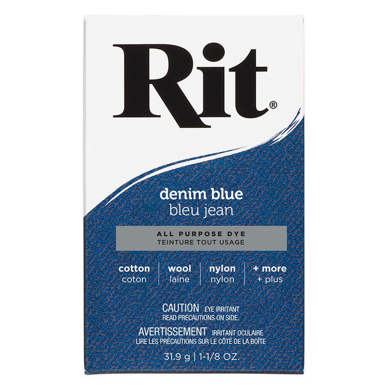 RIT All Purpose Powder Dye - Denim Blue - 31.9g (1 1/8 oz)