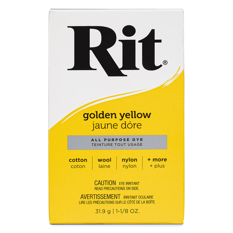 RIT All Purpose Powder Dye - Golden Yellow - 31.9g (1 1/8 oz)