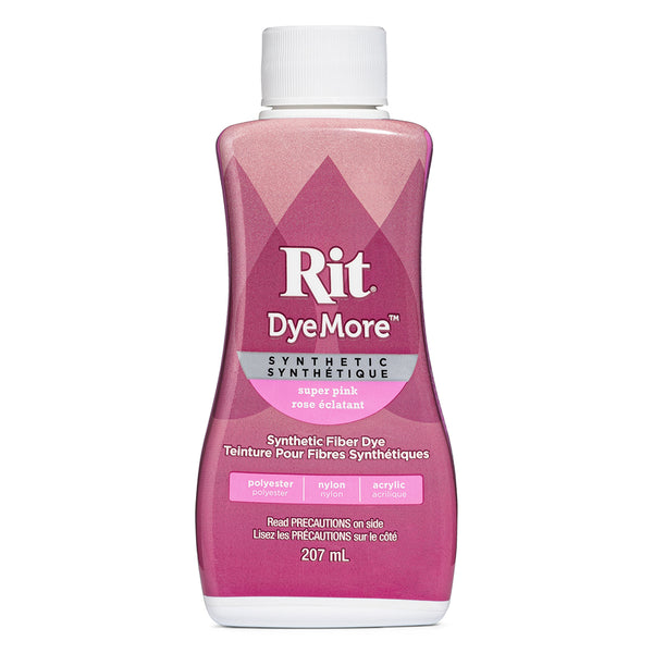 RIT DyeMore Liquid Dye for Synthetic Fibers - Super Pink - 207 ml (7 oz)