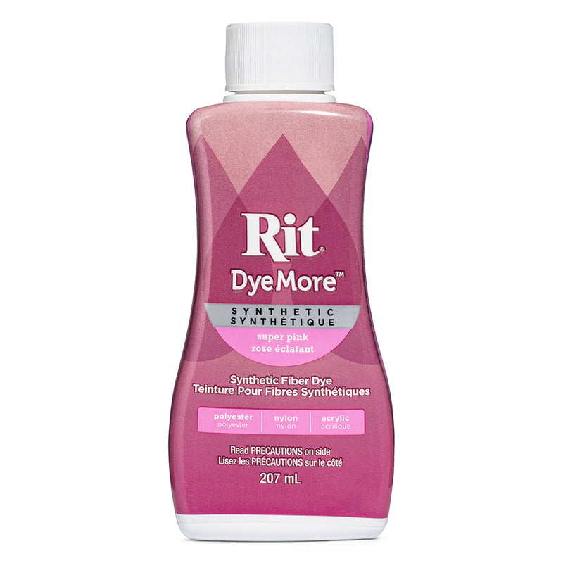 RIT DyeMore Liquid Dye for Synthetic Fibers - Super Pink - 207 ml (7 oz)