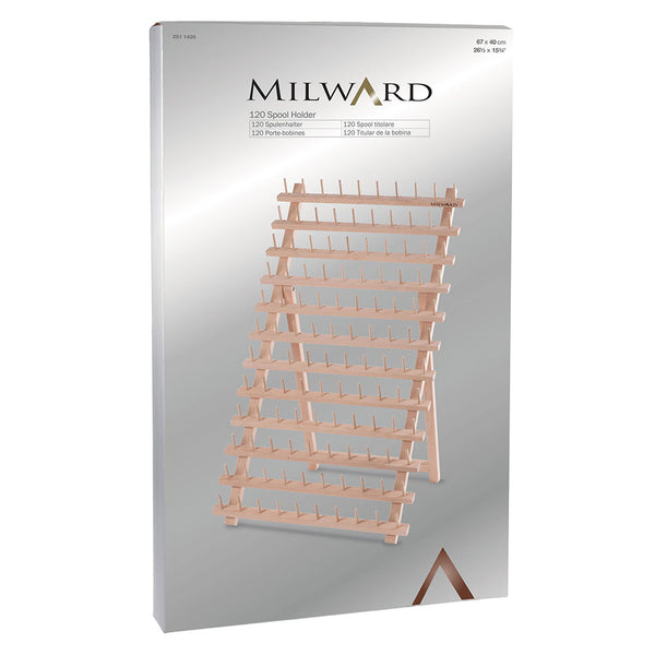 MILWARD 120 Spool Wooden Thread Stand - Beech Wood