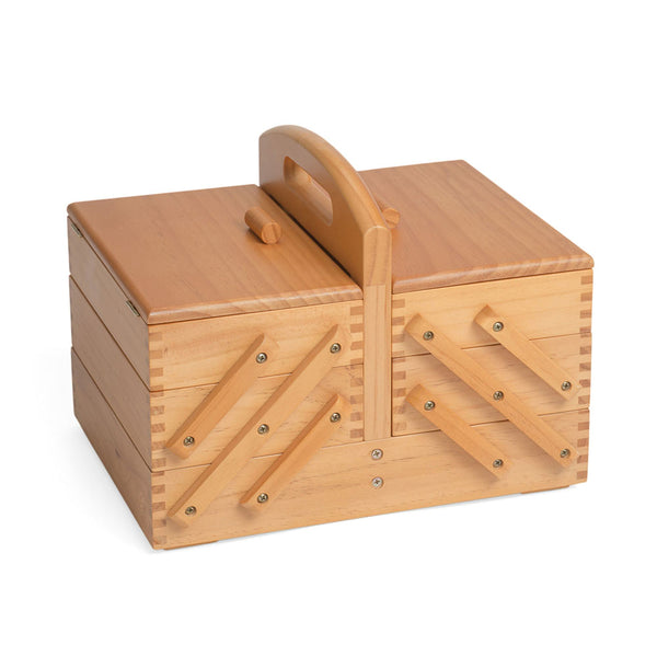 MILWARD 3-Tier Cantilever Wooden Sewing Box - Pine Wood