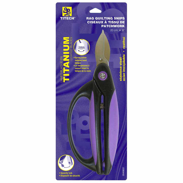 TITECH Rag Quilting Snip - Purple/Black - 8" (20.3cm)