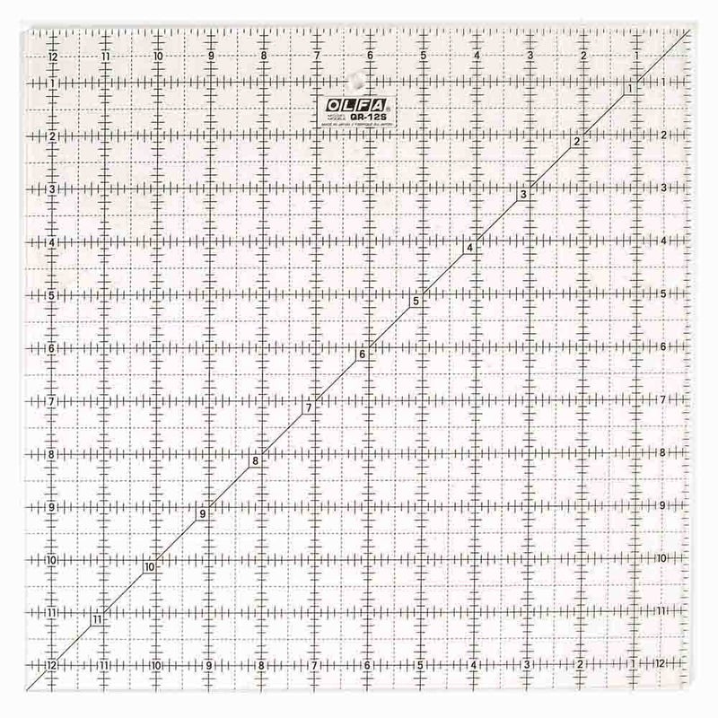 OLFA QR-12S - 12½" Square Frosted Acrylic Ruler