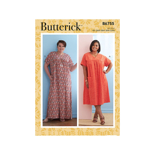 BUTTERICK B6755 Plus Size Dress