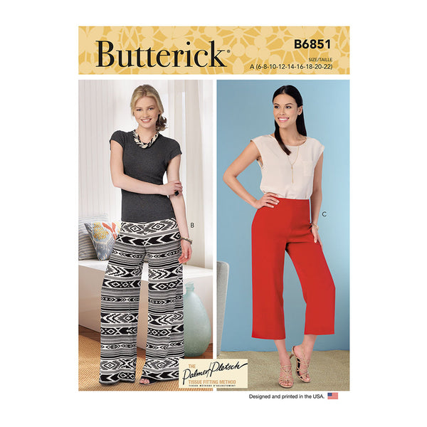 BUTTERICK B6851 Misses' Shorts, Capris, and Pants