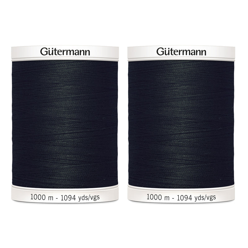 Gutermann  2-Pack - Sew-All Thread 1094 Yards each spool - Black