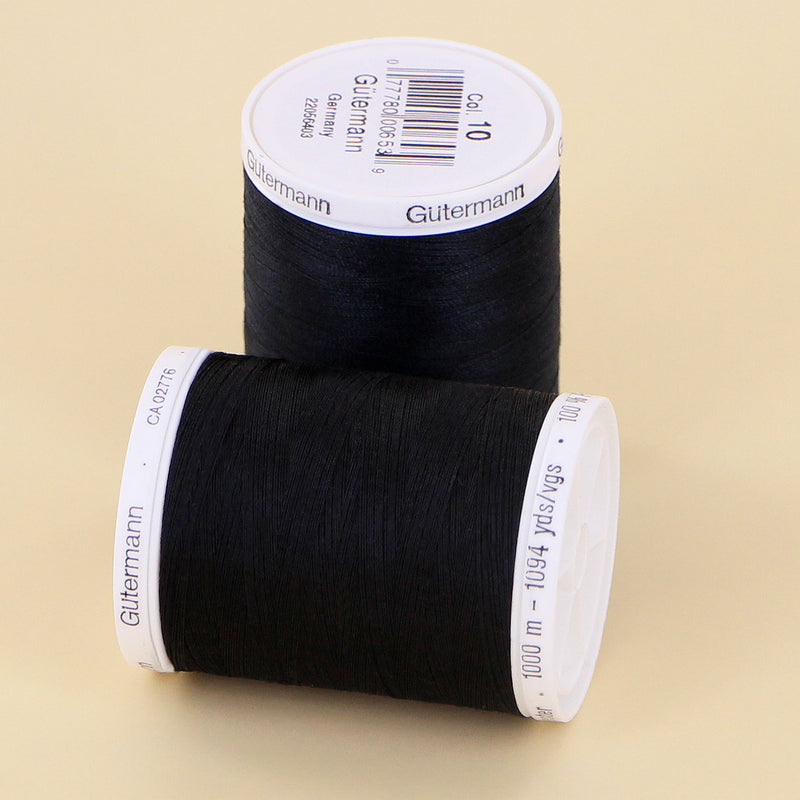 Gutermann  2-Pack - Sew-All Thread 1094 Yards each spool - Black