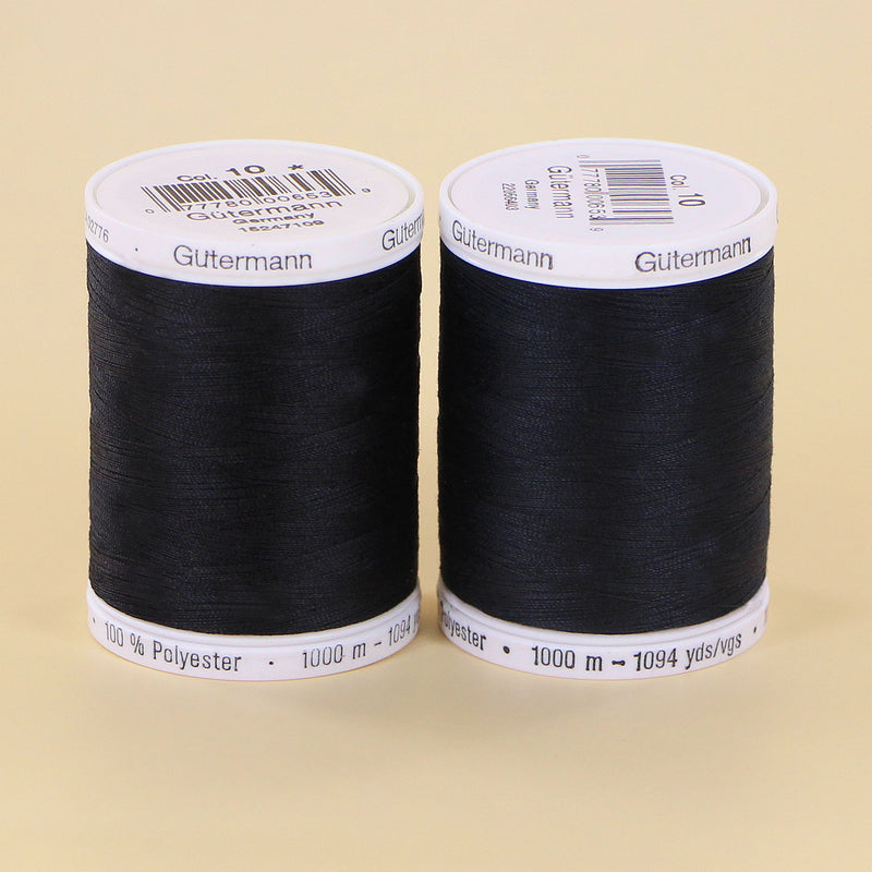 Gutermann  2-Pack - Sew-All Thread 1094 Yards each spool - Black