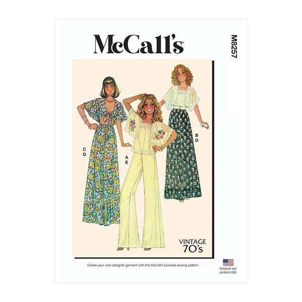 McCALL's M8257 Misses' Top, Skirt, Pants