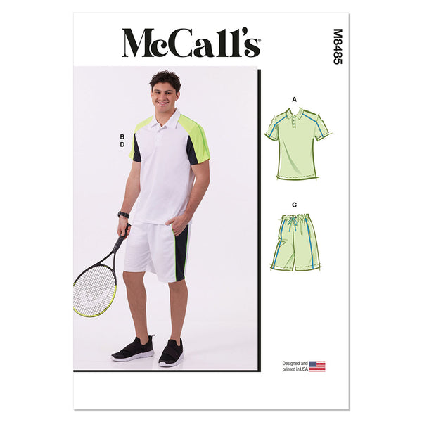 MCCALLS M8485 Men's Knit Tops and Shorts