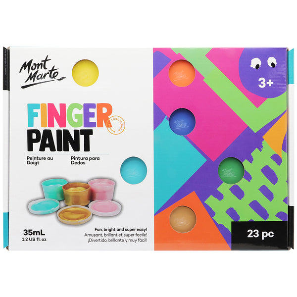 Ensemble de peinture au doigt pour enfants MONT MARTE - 20 mcs x 35ml (1,18oz)
