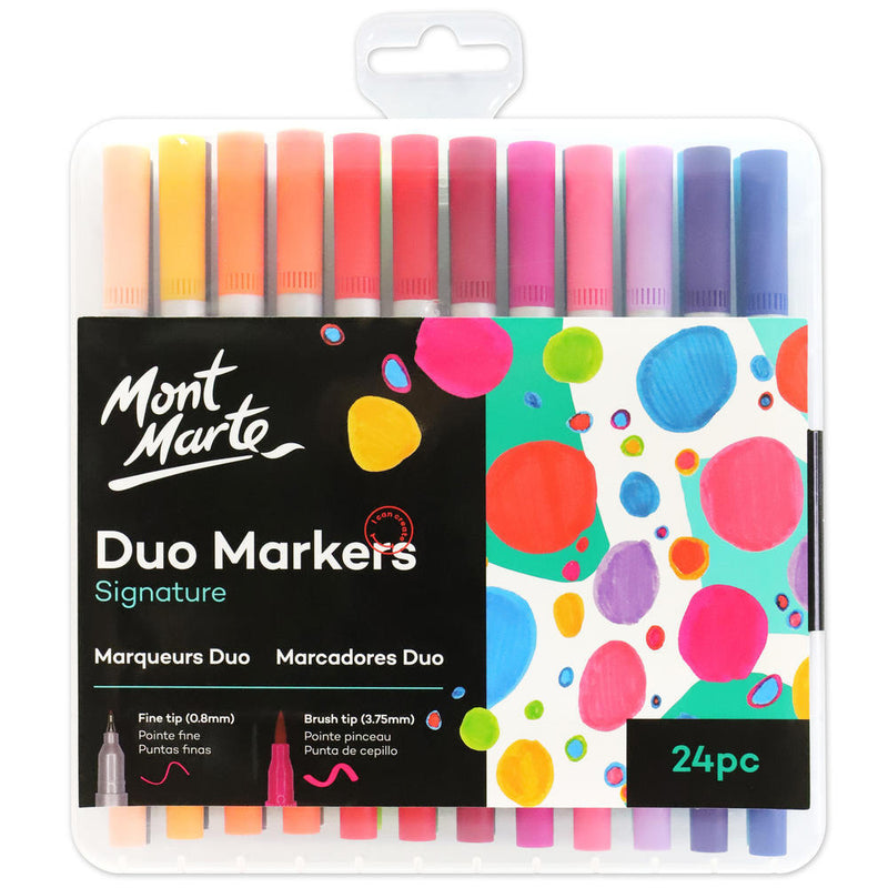 MONT MARTE Marqueurs Duo à colorier pour adulte - 24mcx