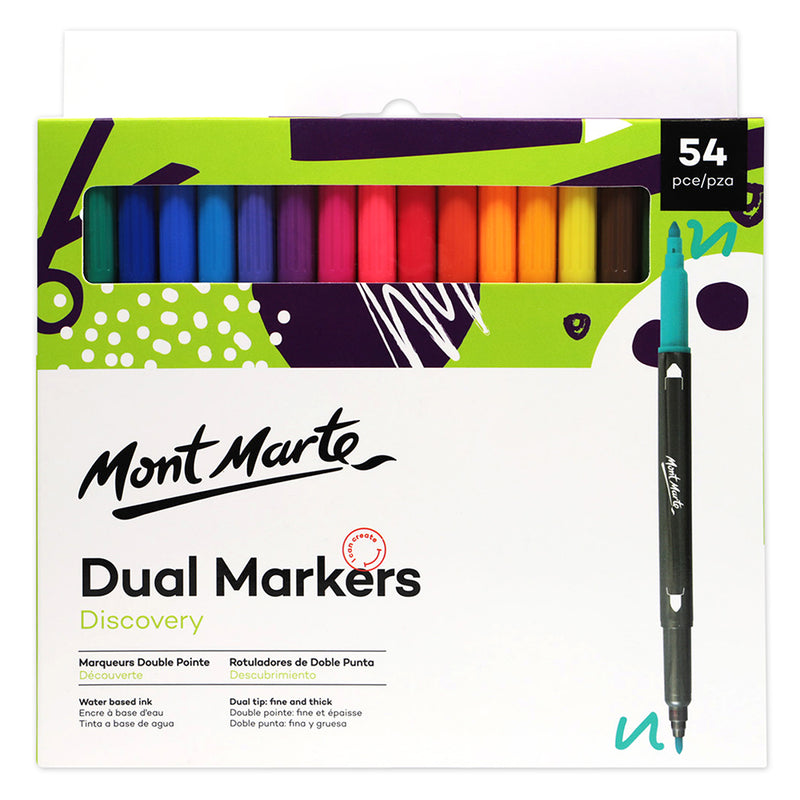 MONT MARTE Dual Tip Alcohol Art Markers - 54pcs