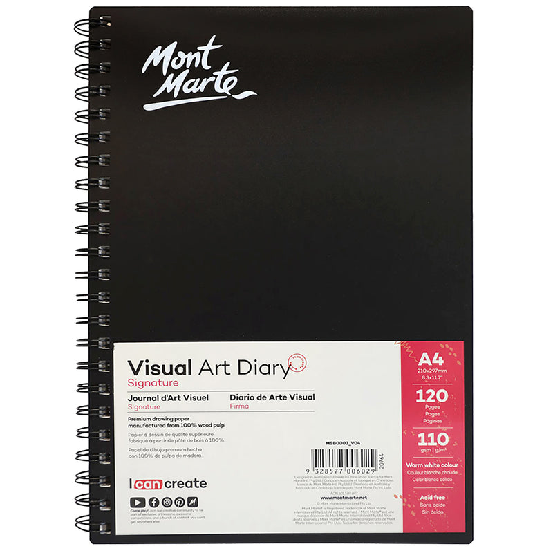 MONT MARTE Journal d'art visuel 110gsm - 120 pages - A4
