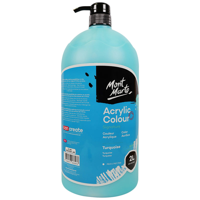 MONT MARTE Studio Acrylic Paint 2L - Turquoise