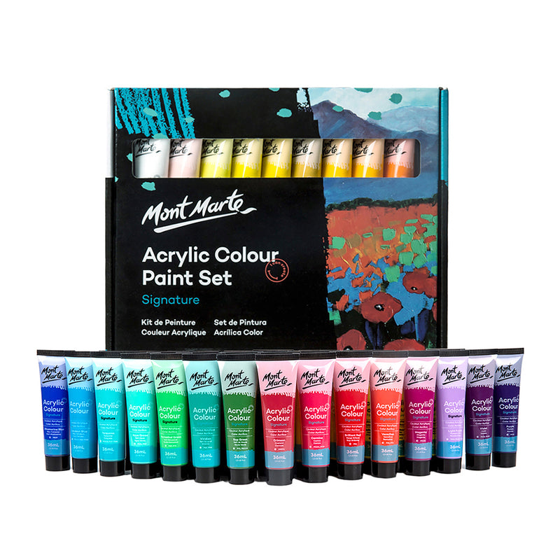 MONT MARTE Ensemble Signature de peinture acrylique - 36mcx x 36ml (1,2oz)
