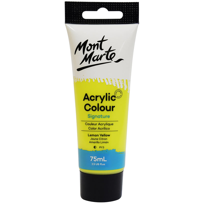 MONT MARTE Studio Peinture Acrylique - 75ml - Jaune citron
