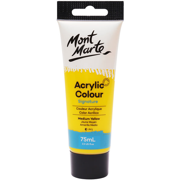 MONT MARTE Studio Acrylic Paint - 75ml - Medium Yellow