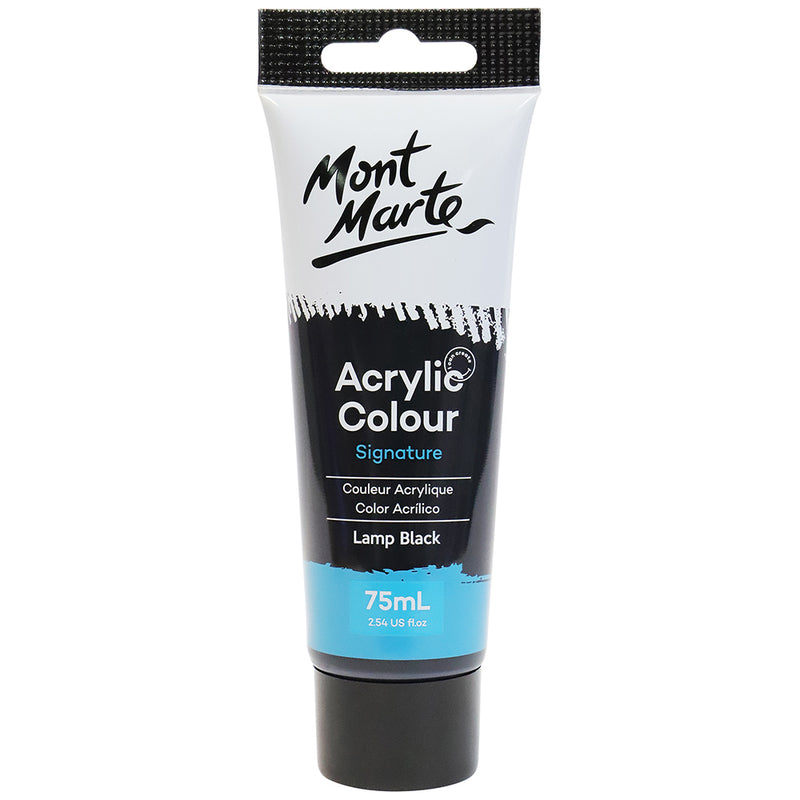 MONT MARTE Studio Peinture Acrylique - 75ml - Noir de fumée