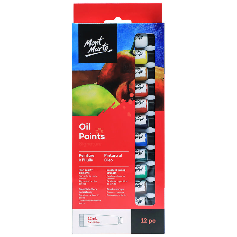 MONT MARTE Oil Paints Set- 12ml each - 12pcs