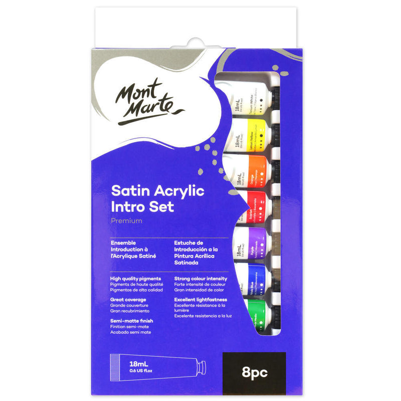 MONT MARTE Peinture à l'acrylique satiné Intro Set - 18ml chacun - 8mcx
