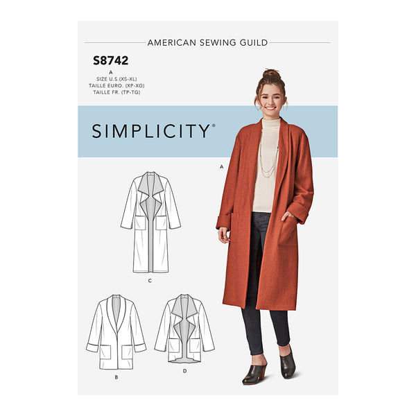 SIMPLICITY S8742 Cardigan Pour Femmes