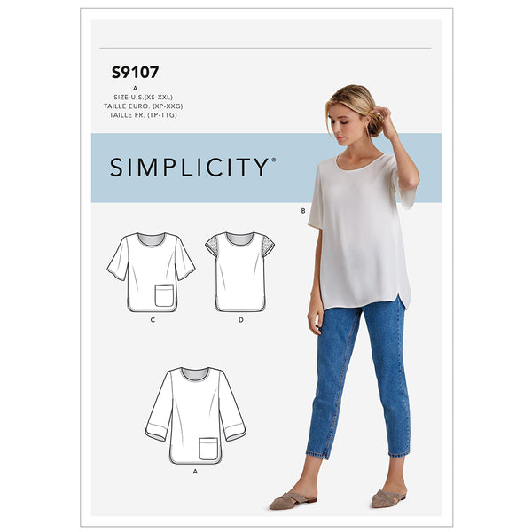 SIMPLICITY S9107 Misses' Top