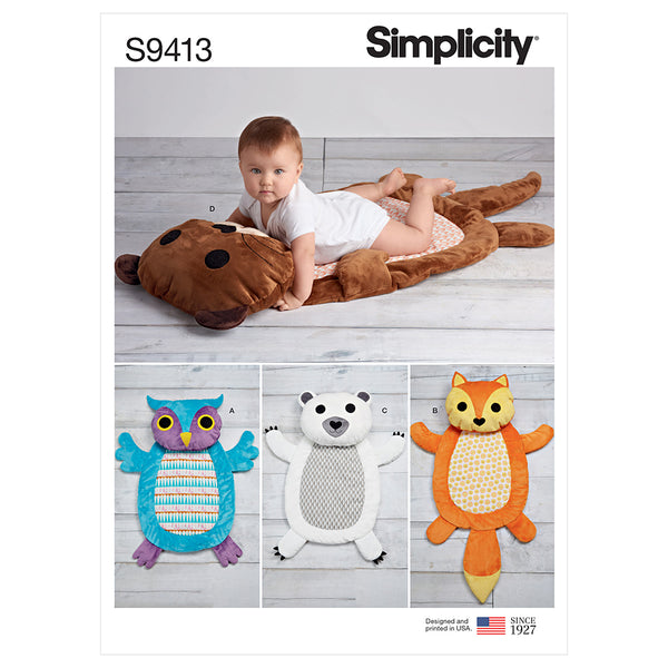 SIMPLICITY S9413 Babies' Tummy Time Animal Mats