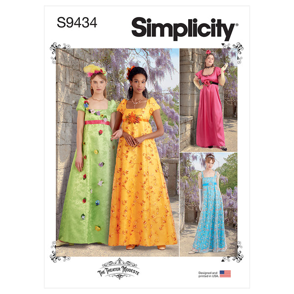 SIMPLICITY S9434 Misses And Women’s Regency Era Style Dress