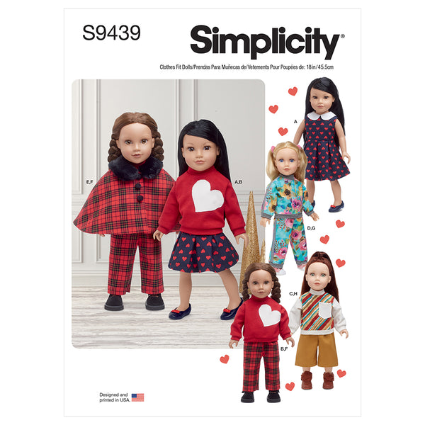 SIMPLICITY S9439 18" Doll Clothes