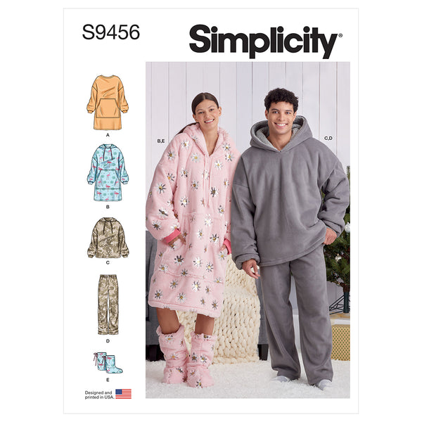 SIMPLICITY S9456 Unisex Oversized Hoodies, Pants And Booties