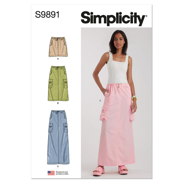 SIMPLICITY S9891 Jupe En Trois Longueurs Pour Jeunes Femmes