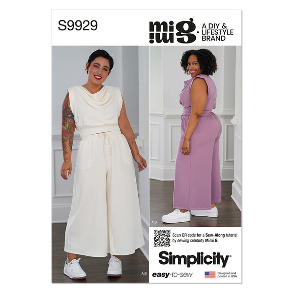 SIMPLICITY EASY-TO-SEW S9929 Ensemble de Vêtements De Détente pour Jeunes Femmes et Femmes par Mimi G Style
