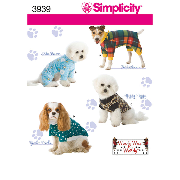 SIMPLICITY 3939 Vêtements Pour Animaux De Compagnie