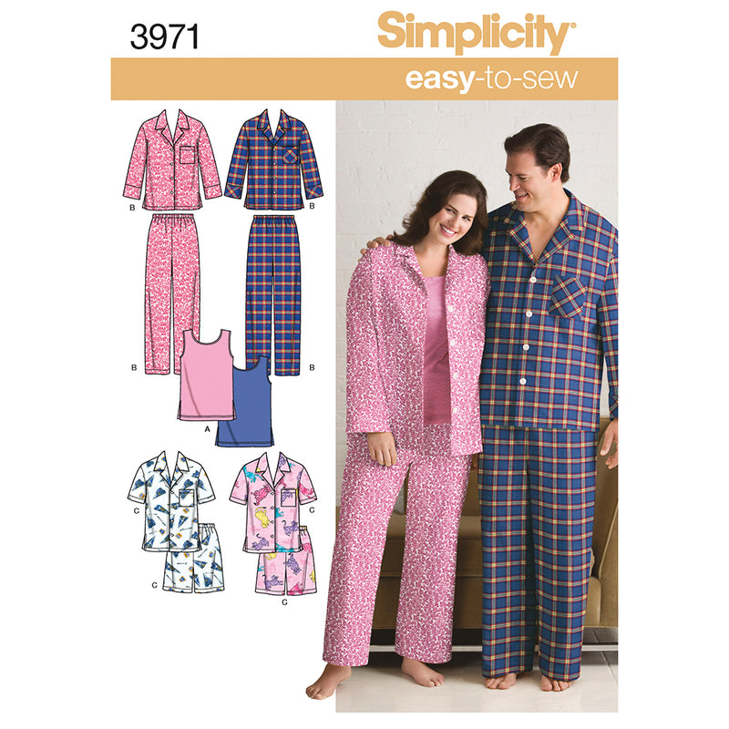 SIMPLICITY 3971 Vêtements De Nuit Unisexes