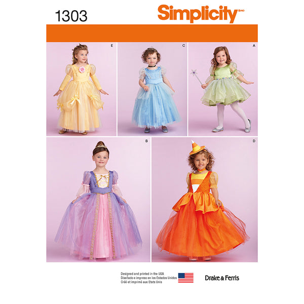 SIMPLICITY 1303 Toddlers' Costume