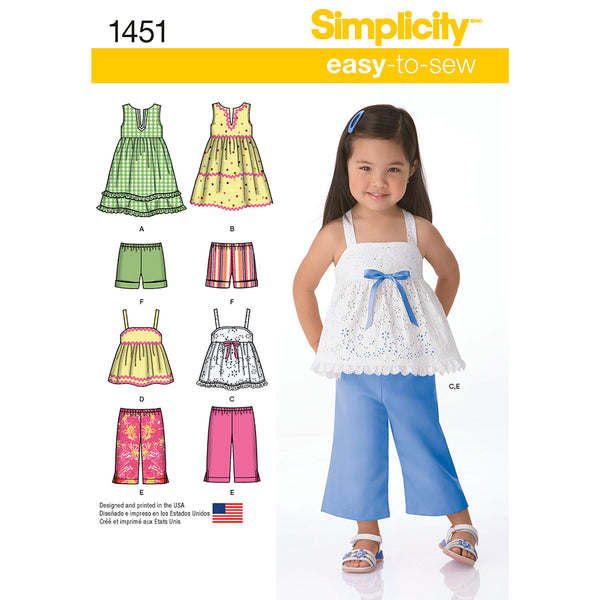 SIMPLICITY 1451 Toddlers' Sportswear