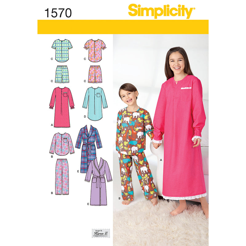 SIMPLICITY 1570 Vêtements De Nuit Pour Fillettes