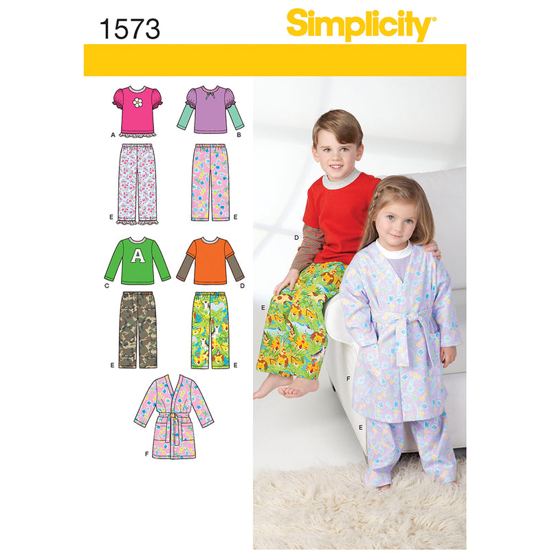 SIMPLICITY 1573 Vêtements De Nuit Pour Bambins