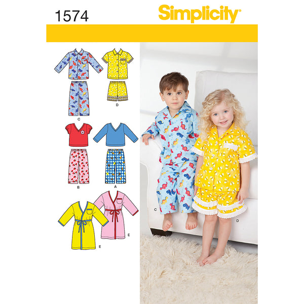 SIMPLICITY 1574 Toddlers' Sleepwear