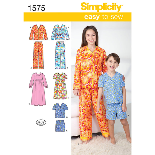 SIMPLICITY 1575 Girls' Sleepwear