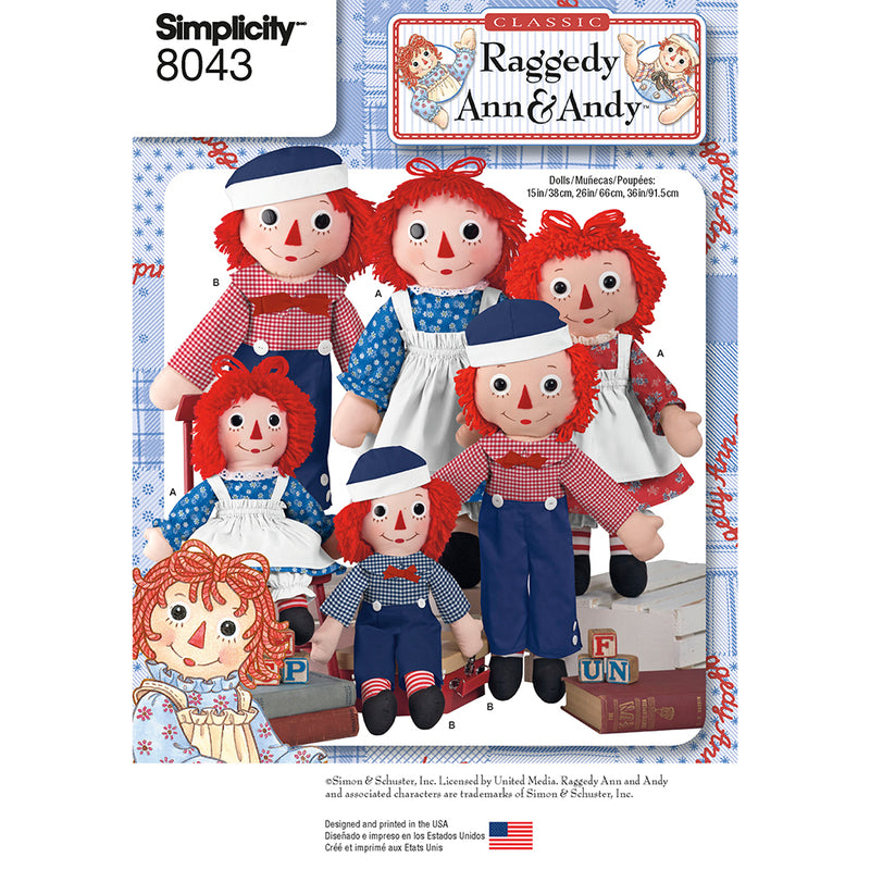 SIMPLICITY 8043 Raggedy Ann and Andy