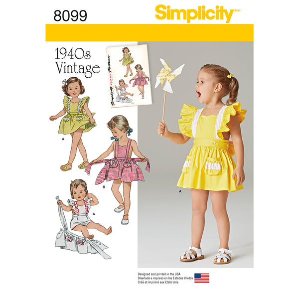 SIMPLICITY 8099 Robe D'Époque Pour Bambins