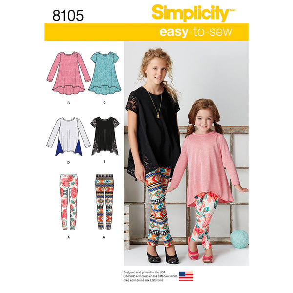 SIMPLICITY 8105 Children And Girls' Sports Knit